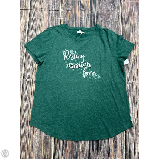 Top Short Sleeve By Maurices In Green, Size: L
