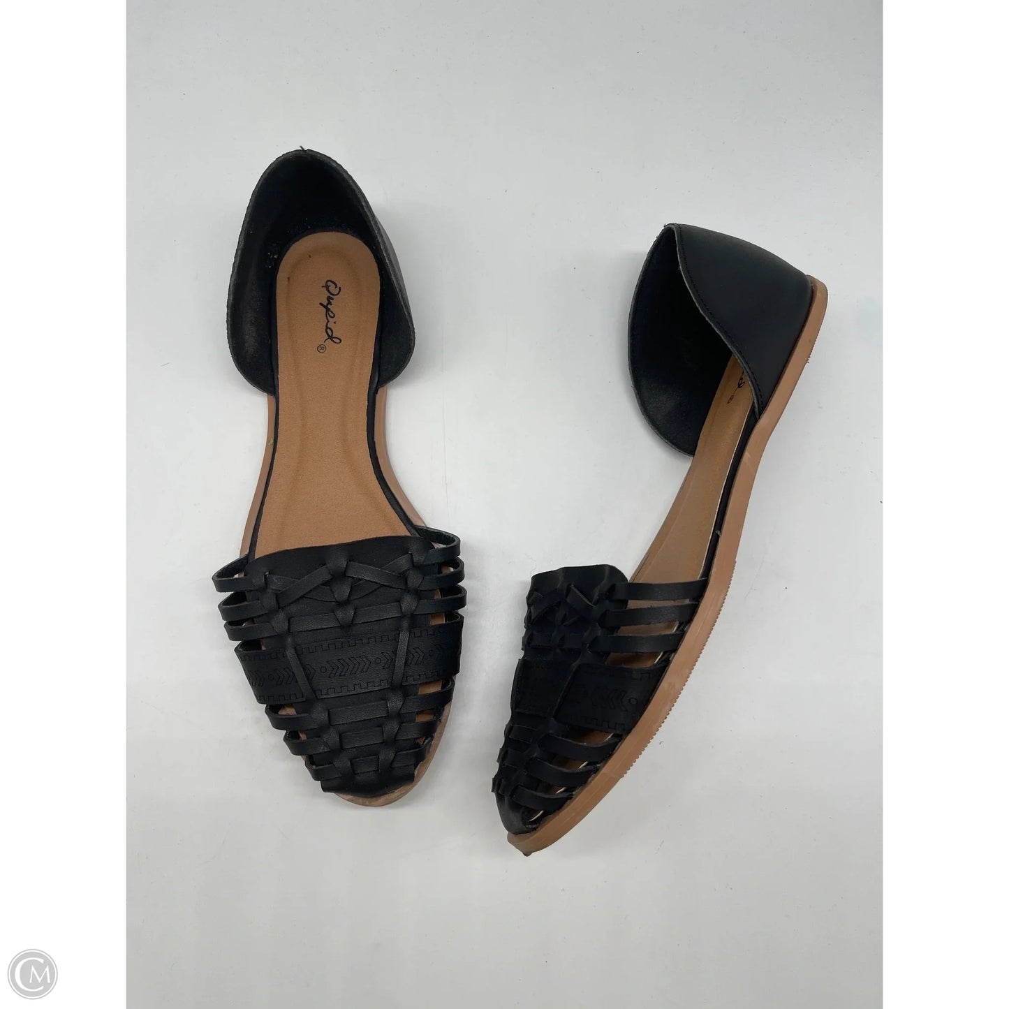 Sandals Flats By Qupid In Black, Size: 9