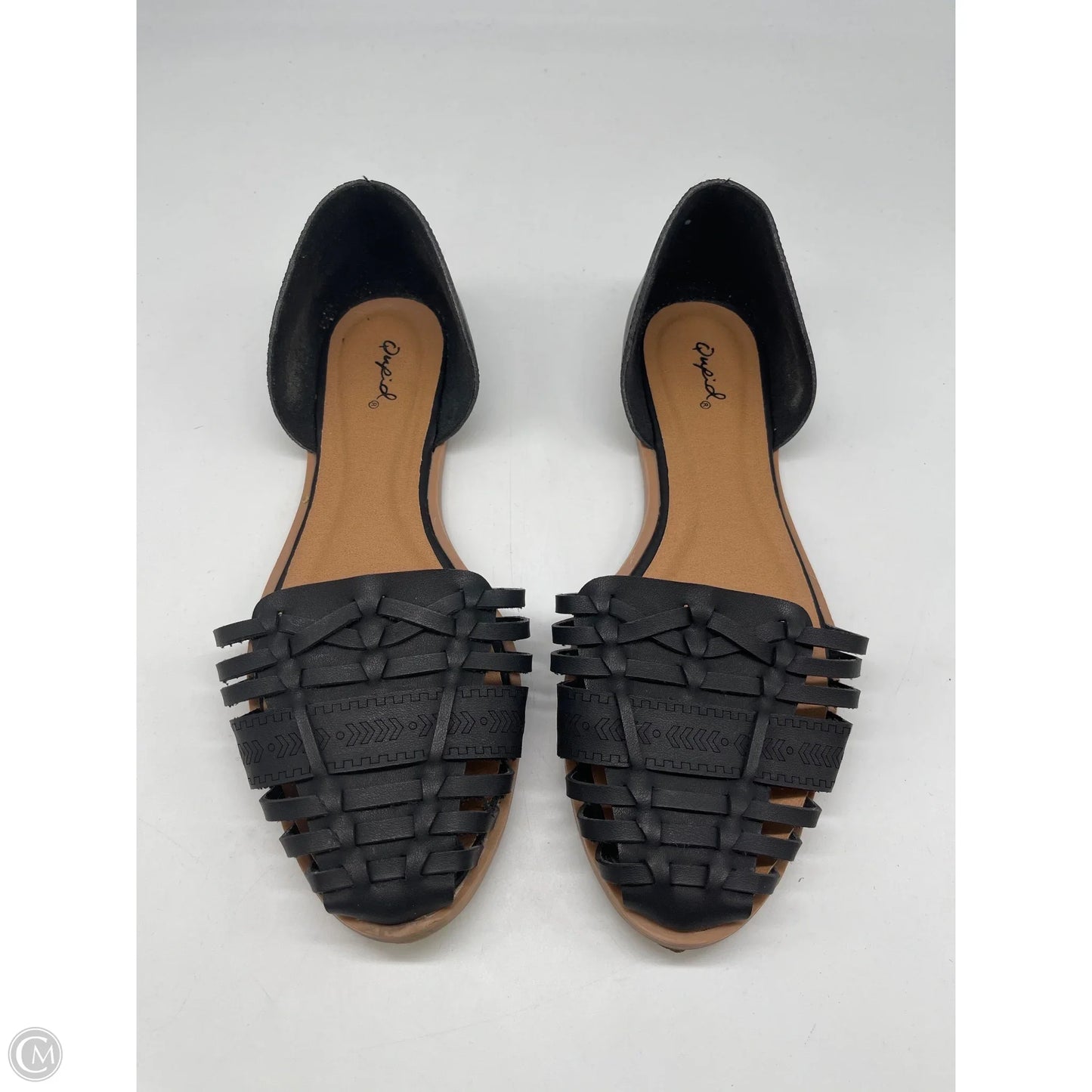 Sandals Flats By Qupid In Black, Size: 9