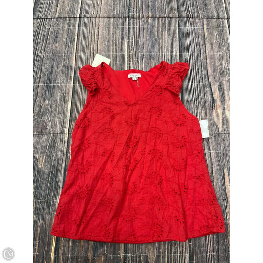 Top Sleeveless By Andree By Unit In Red, Size: M