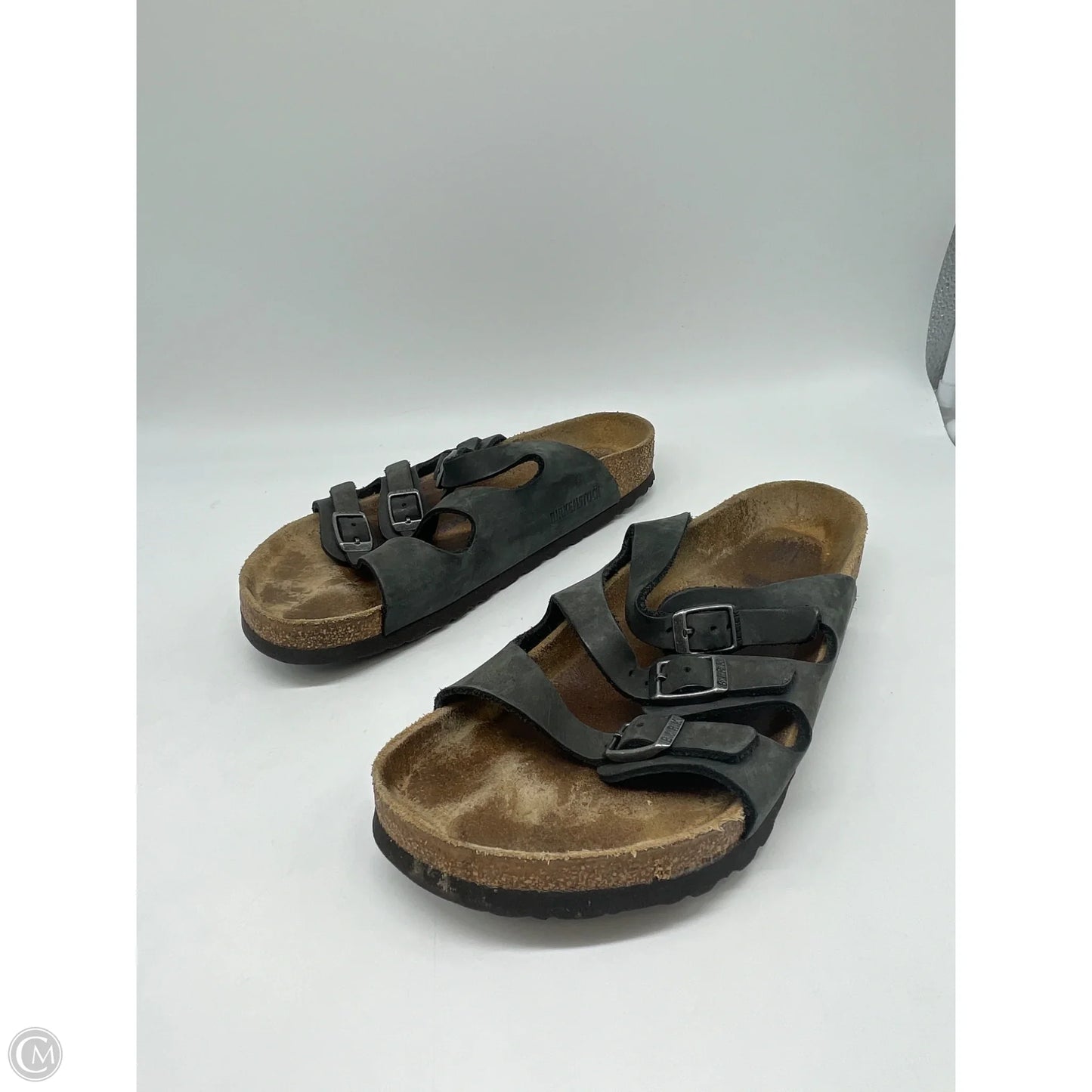 Sandals Flats By Birkenstock In Black, Size: 8