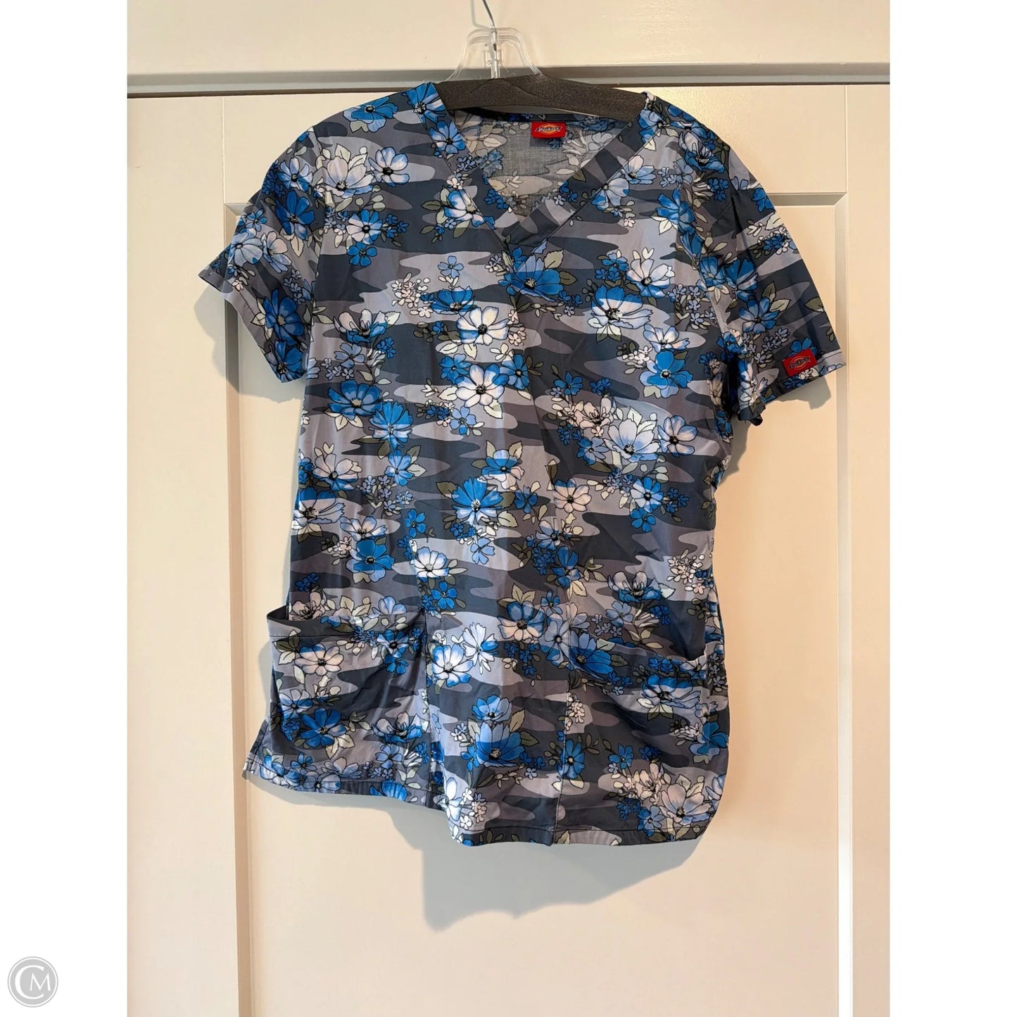 Top Short Sleeve By Dickies In Floral Print, Size: M