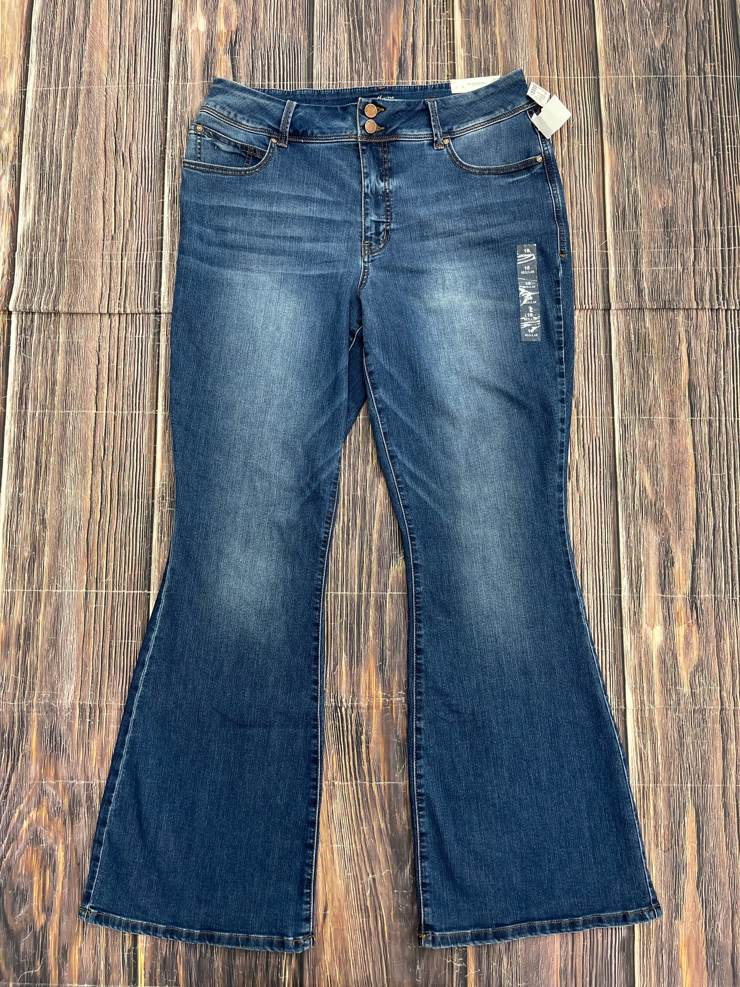 Blue Denim Jeans Boot Cut Maurices, Size 16