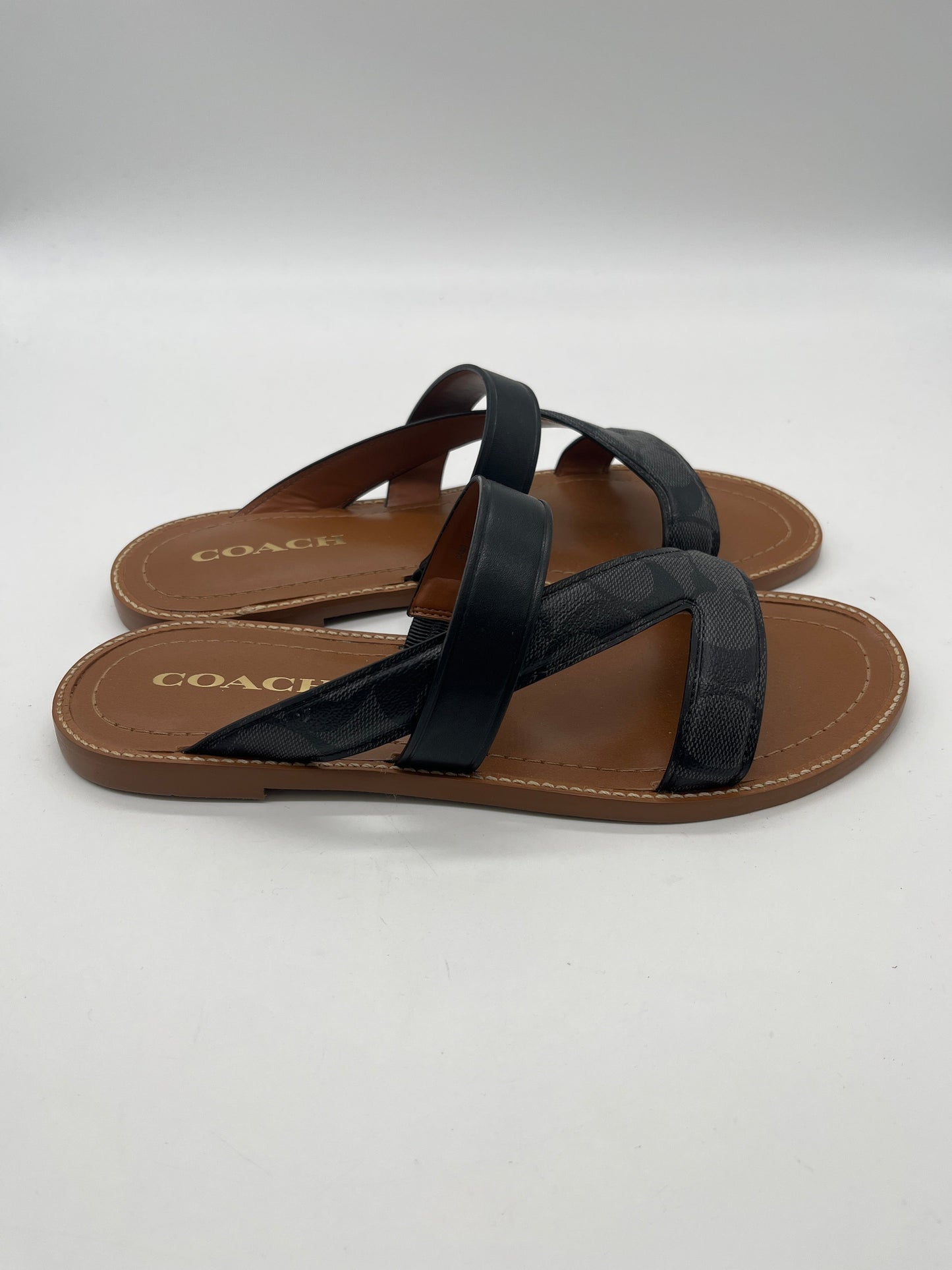 Sandals Flats By Coach In Black, Size: 9