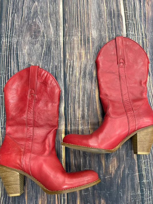 Boots Western By Jessica Simpson In Red, Size: 8