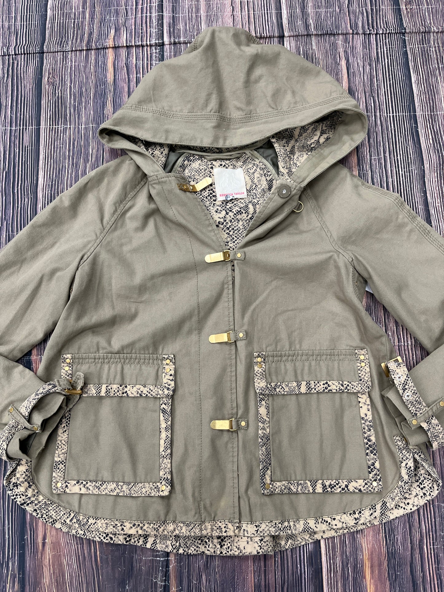 Jacket Utility By Rebecca Taylor In Green, Size: 2