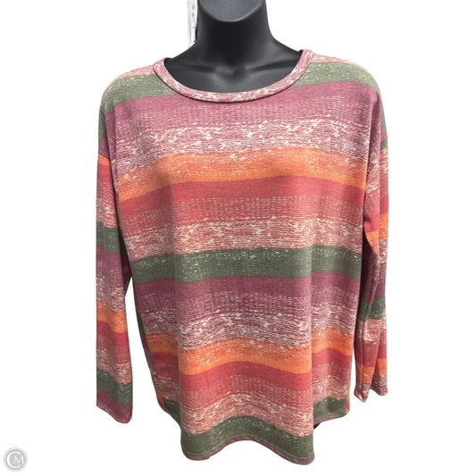 Top Long Sleeve By Haptics In Red, Size: 1x