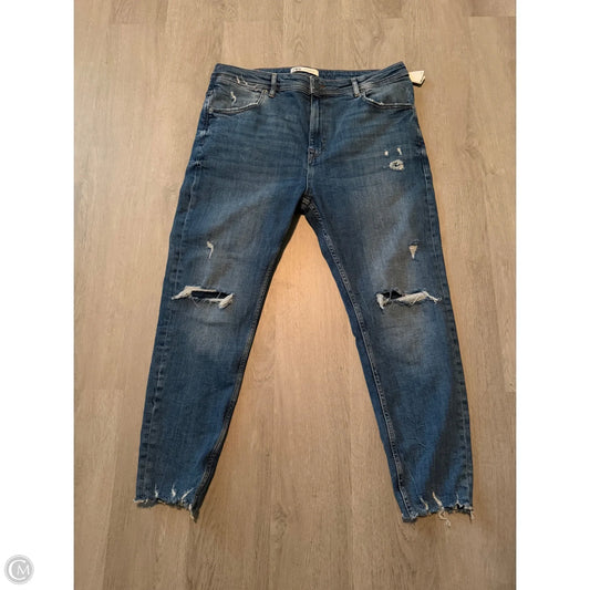Jeans Skinny By Zara In Blue Denim, Size: 22
