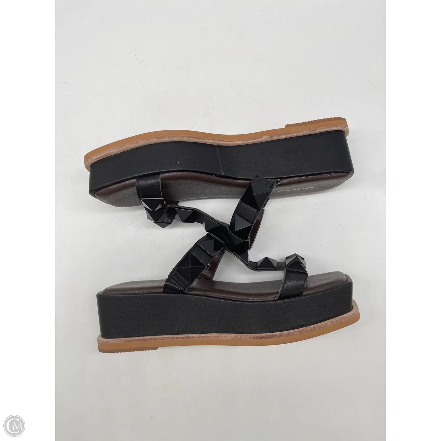 Sandals Heels Platform By Clothes Mentor In Black, Size: 9