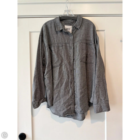 Top Long Sleeve By Aerie In Grey, Size: L