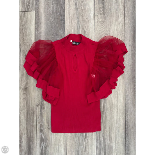 Top Short Sleeve By New York And Co In Red, Size: S