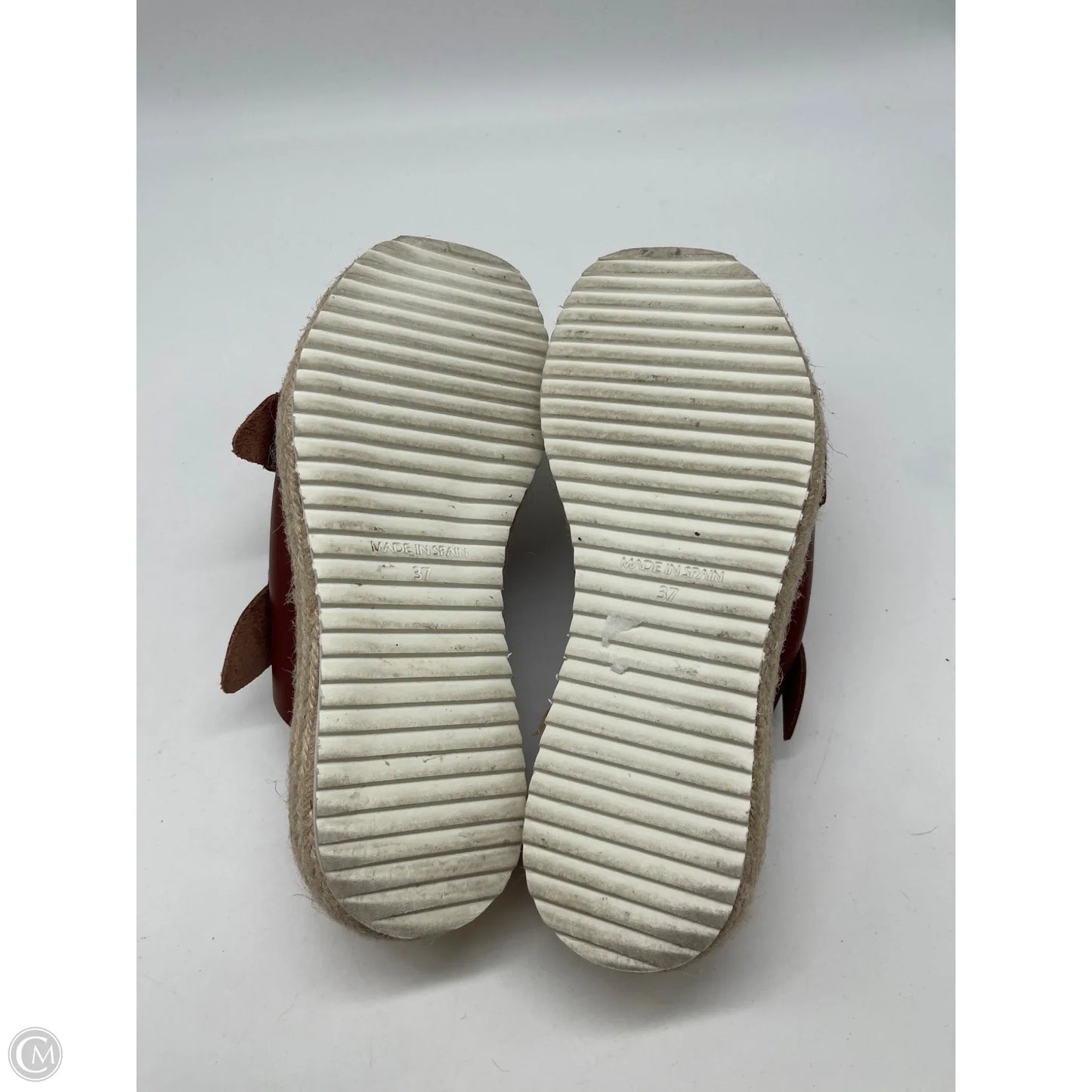 Sandals Heels Wedge By Anthropologie In Brown, Size: 7