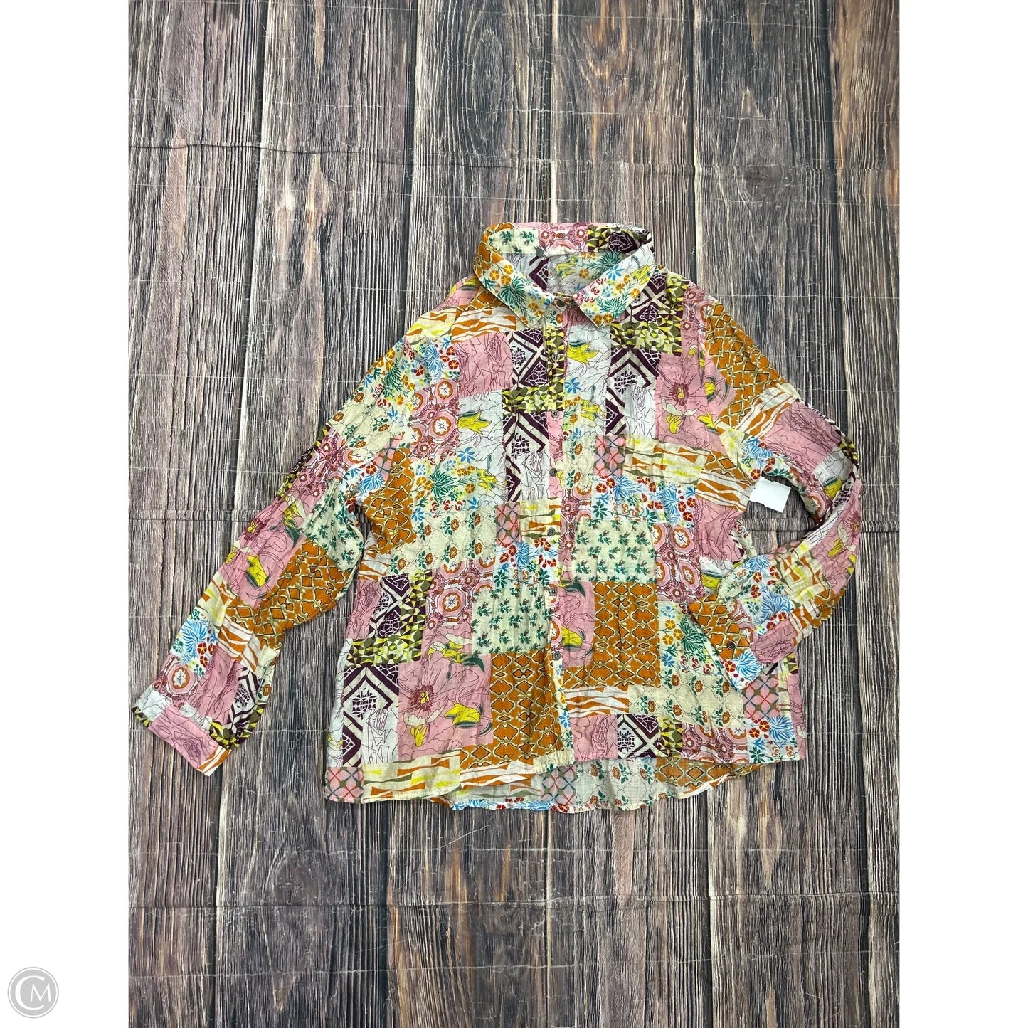 Top Long Sleeve By Pol In Pink, Size: M