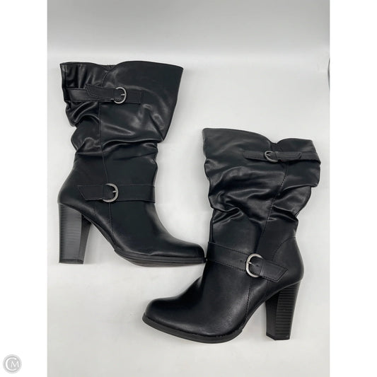 Boots Mid-calf Heels By Style And Company In Black, Size: 9