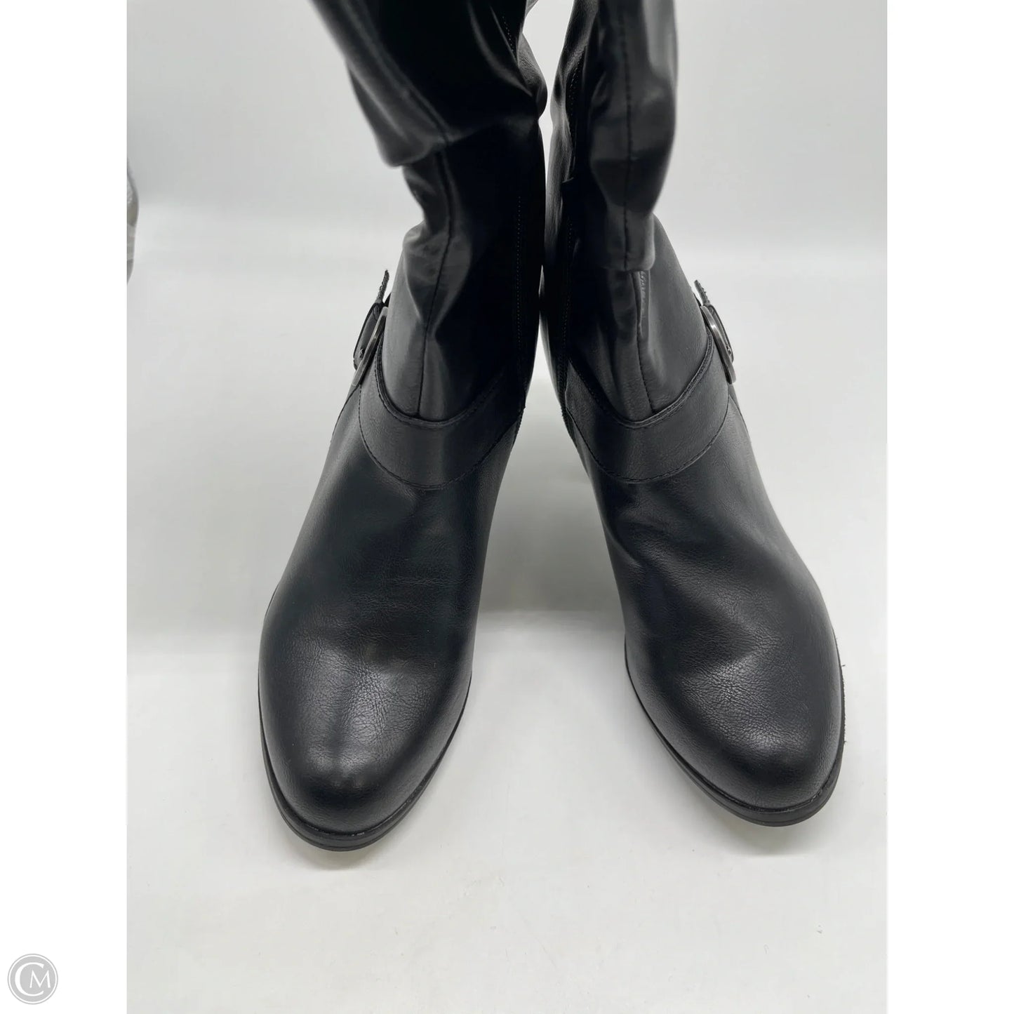 Boots Mid-calf Heels By Style And Company In Black, Size: 9