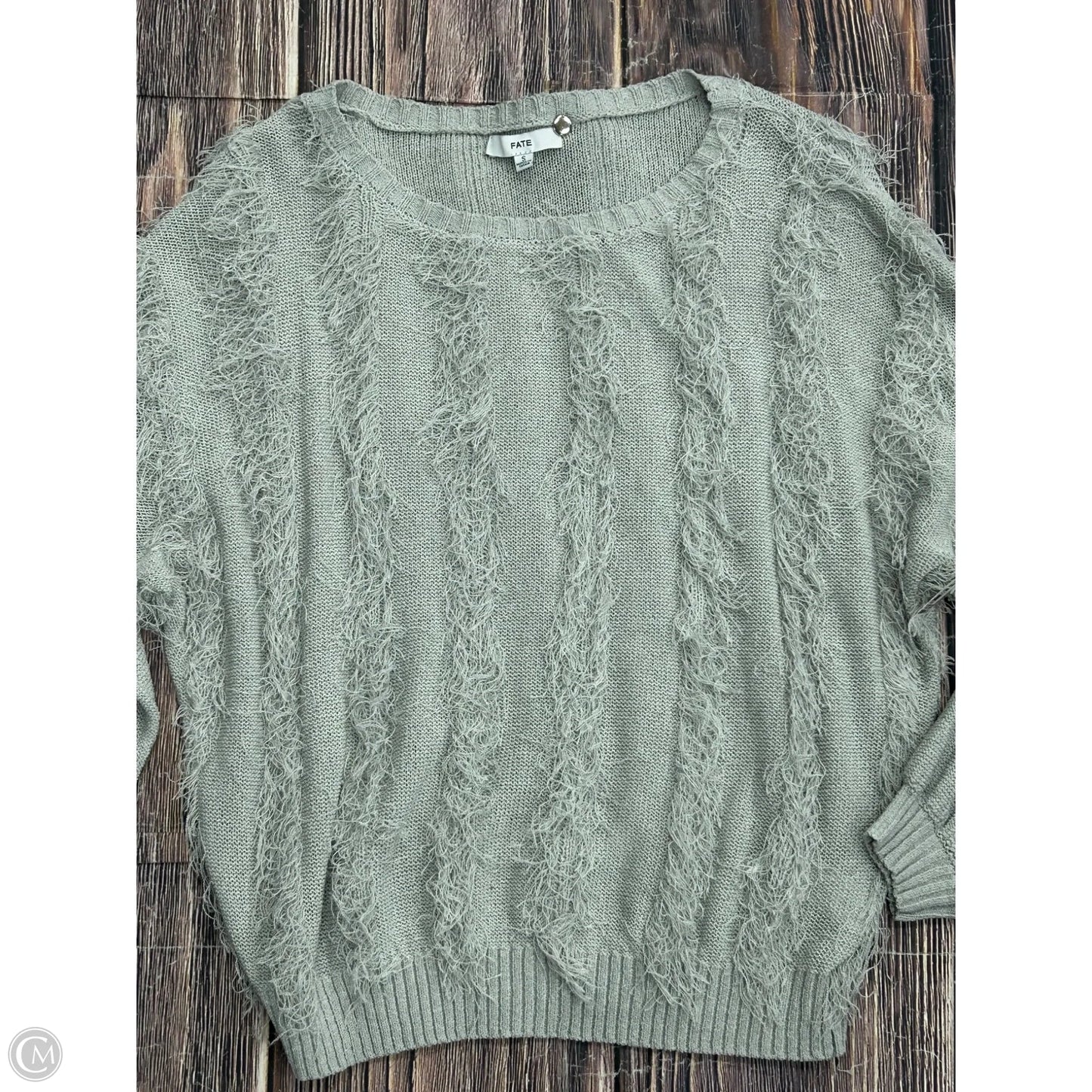 Top Long Sleeve By Fate In Grey, Size: S
