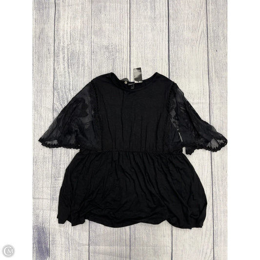Top Short Sleeve By Torrid In Black, Size: 3x