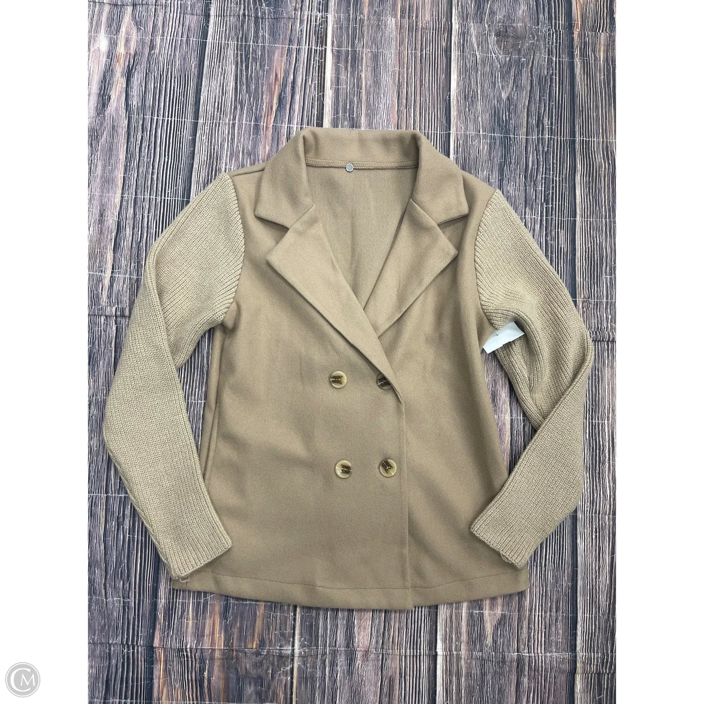 Blazer By Clothes Mentor In Tan, Size: S