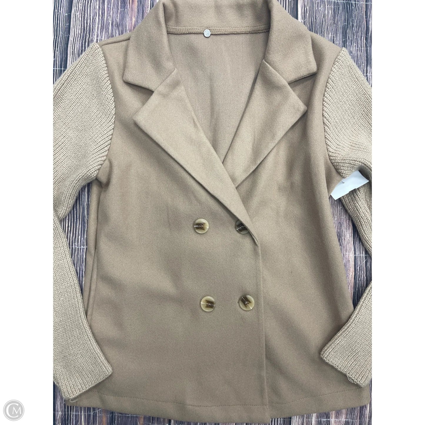 Blazer By Clothes Mentor In Tan, Size: S