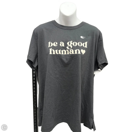 Top Short Sleeve By Maurices In Grey, Size: 2x