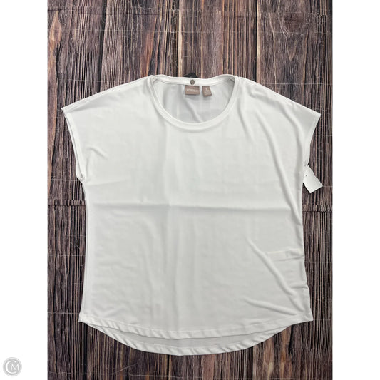 Top Short Sleeve By Chicos In White, Size: L