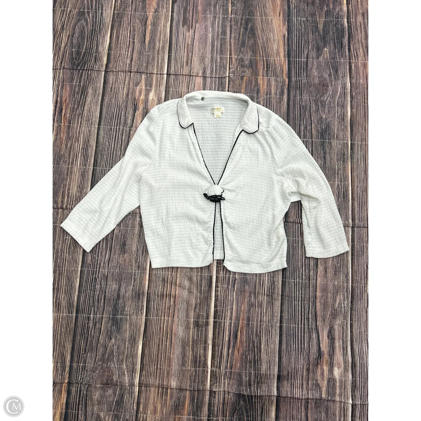 Top Long Sleeve By Maeve In White, Size: L