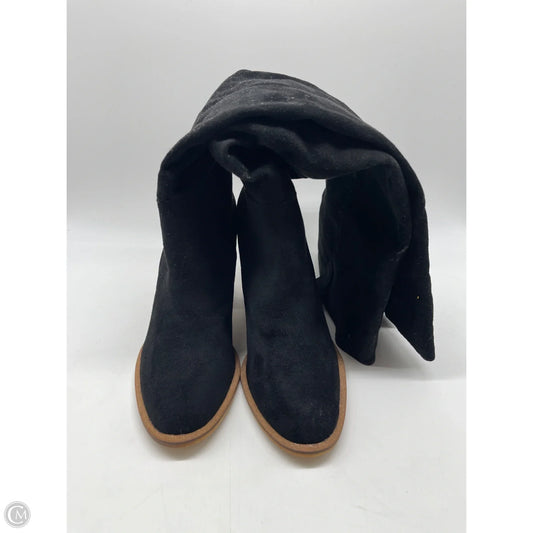 Boots Knee Heels By Clothes Mentor In Black, Size: 6.5