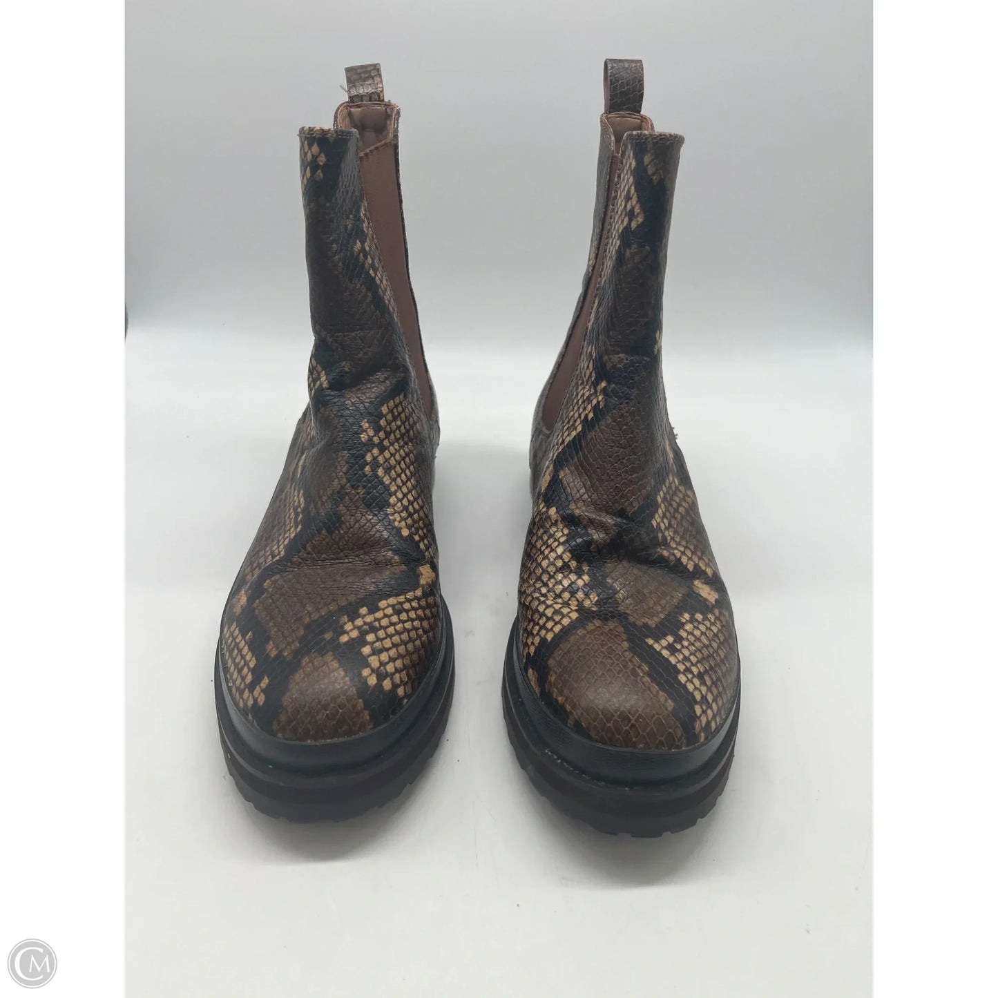 Boots Ankle Flats By Aerosoles In Snakeskin Print, Size: 10
