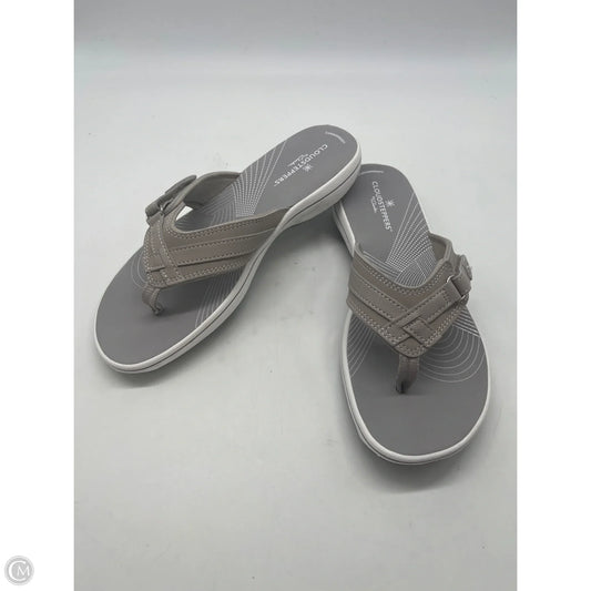 Sandals Flip Flops By Clarks In Grey, Size: 7