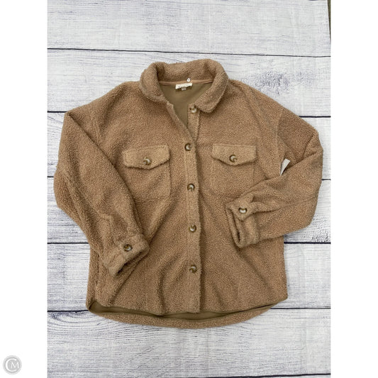 Jacket Faux Fur & Sherpa By Wishlist In Tan, Size: M