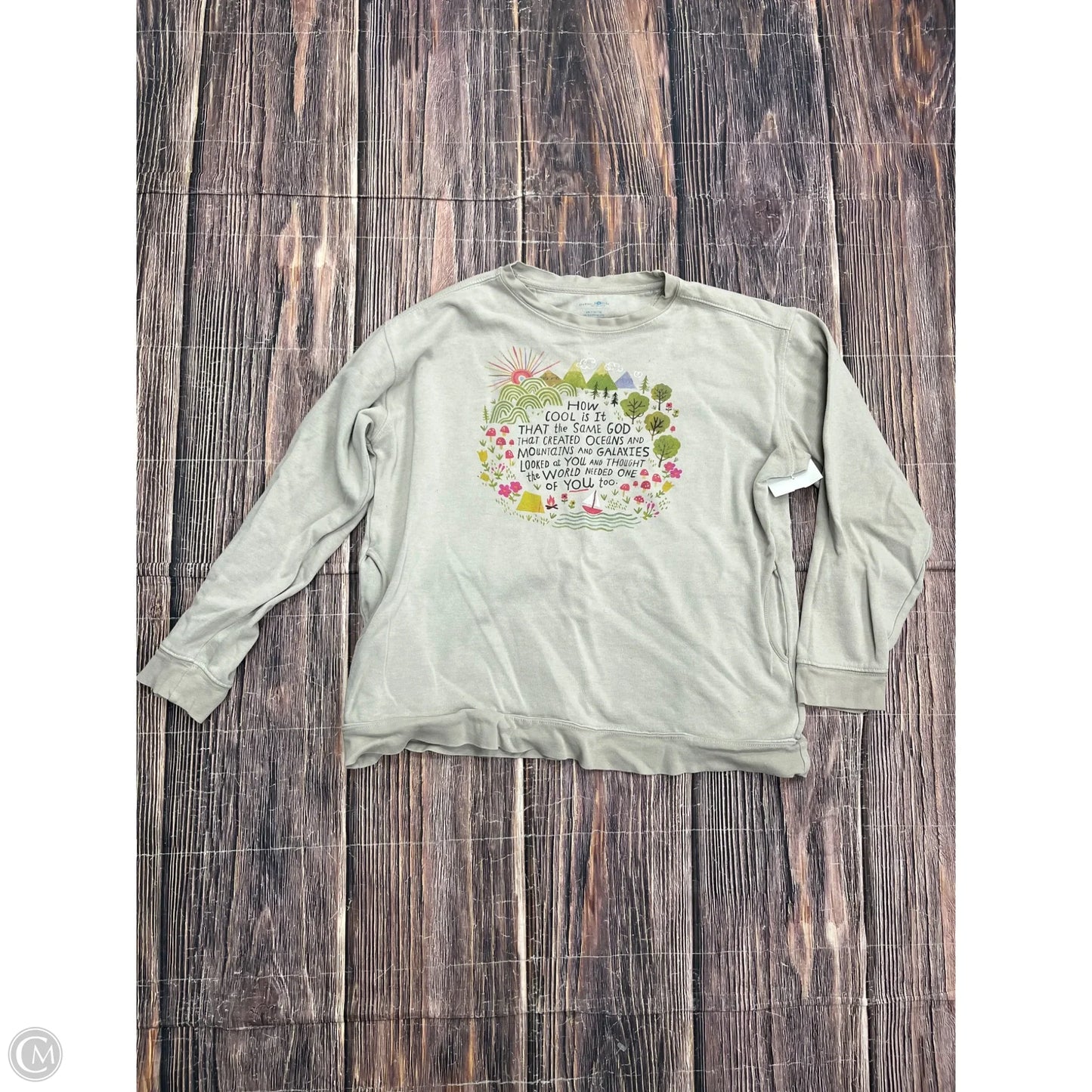 Top Long Sleeve By Natural Life In Grey, Size: S