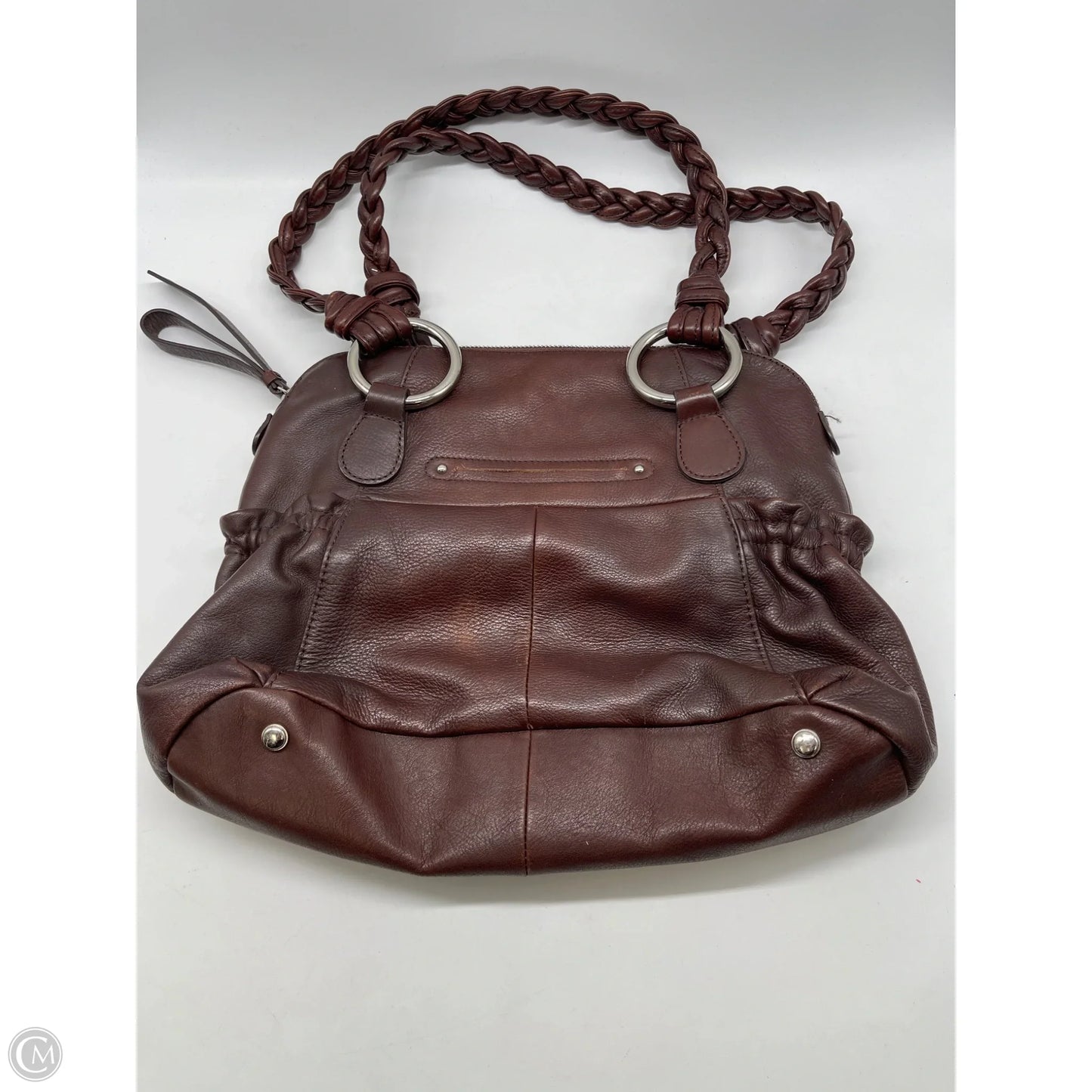 Handbag Leather By B. Makowsky, Size: Medium