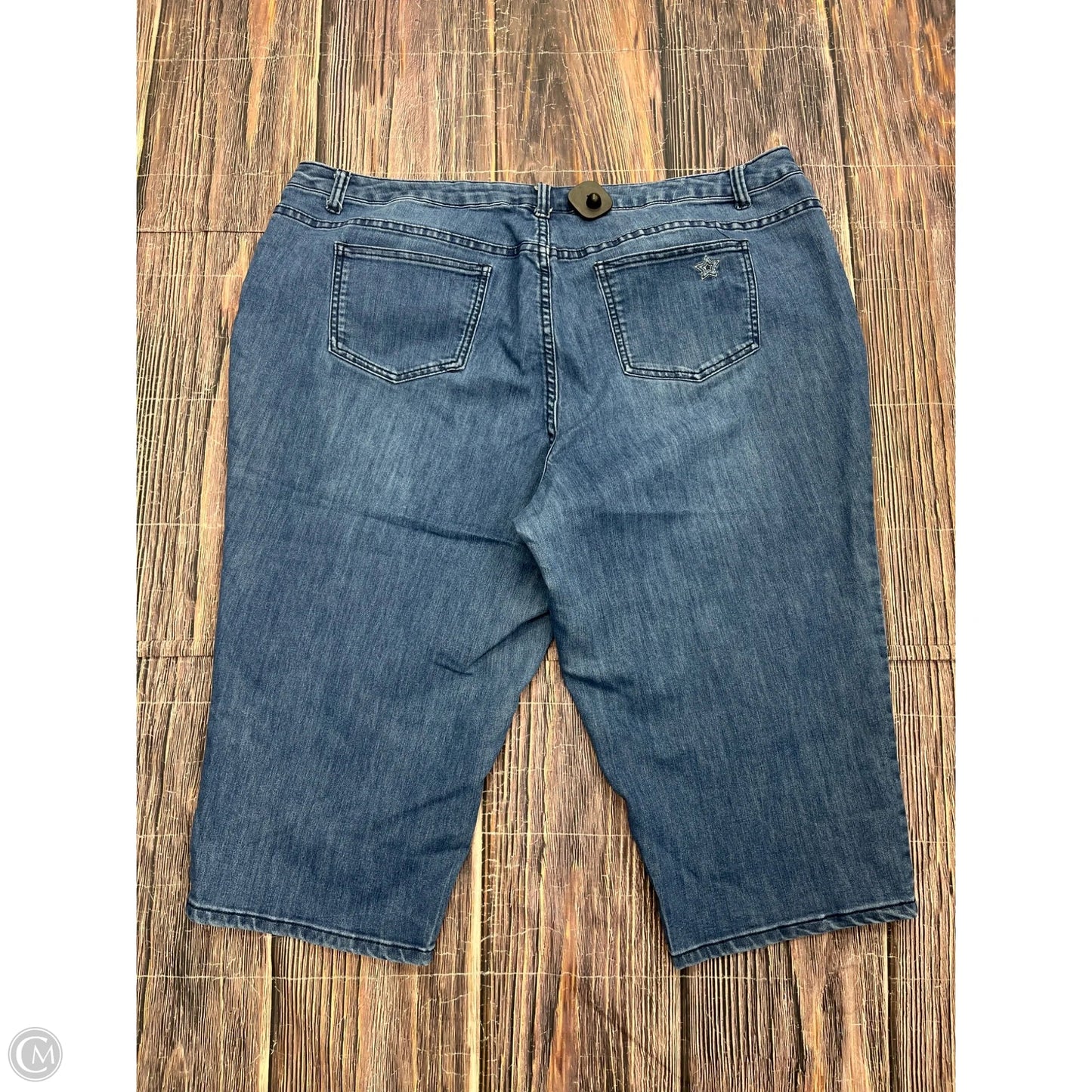 Capris By Cj Banks In Blue Denim, Size: 24