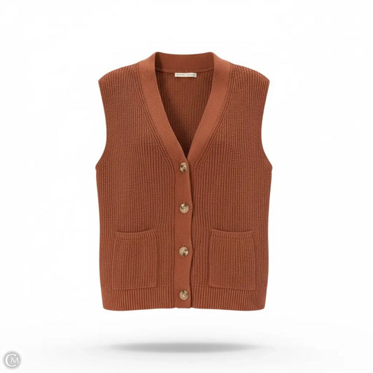 Sweater Cardigan By Be Cool In Orange, Size: S