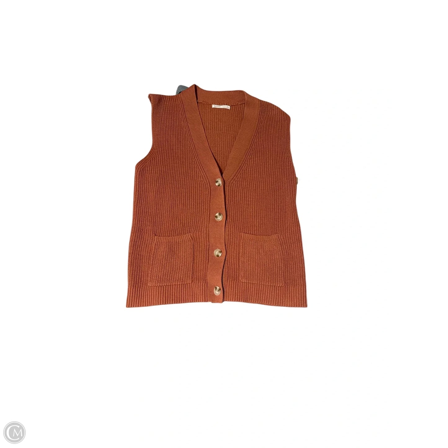Sweater Cardigan By Be Cool In Orange, Size: S