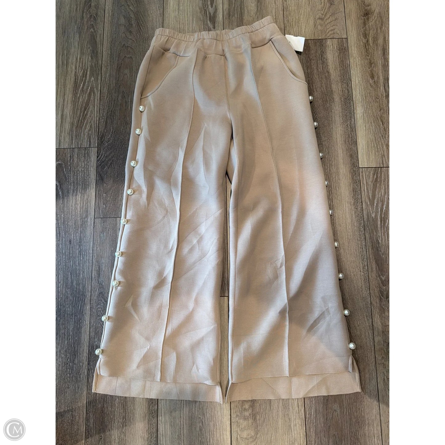 Lounge Set Pants By Clothes Mentor In Tan, Size: L