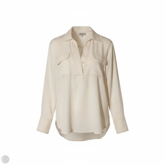 Top Long Sleeve By Madewell In Cream, Size: S