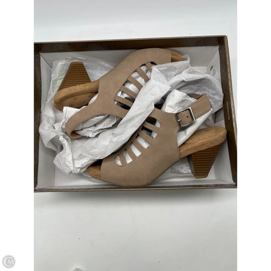 Sandals Heels Block By Giani Bernini In Tan, Size: 6.5