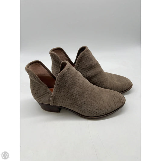 Boots Ankle Heels By Lucky Brand In Grey, Size: 7