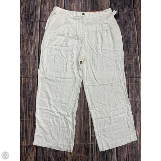 Pants Wide Leg By Worthington In White, Size: 1x