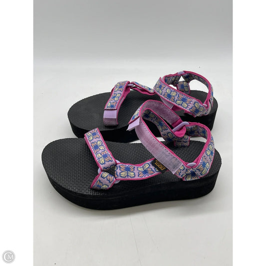 Sandals Heels Platform By Teva In Purple, Size: 7