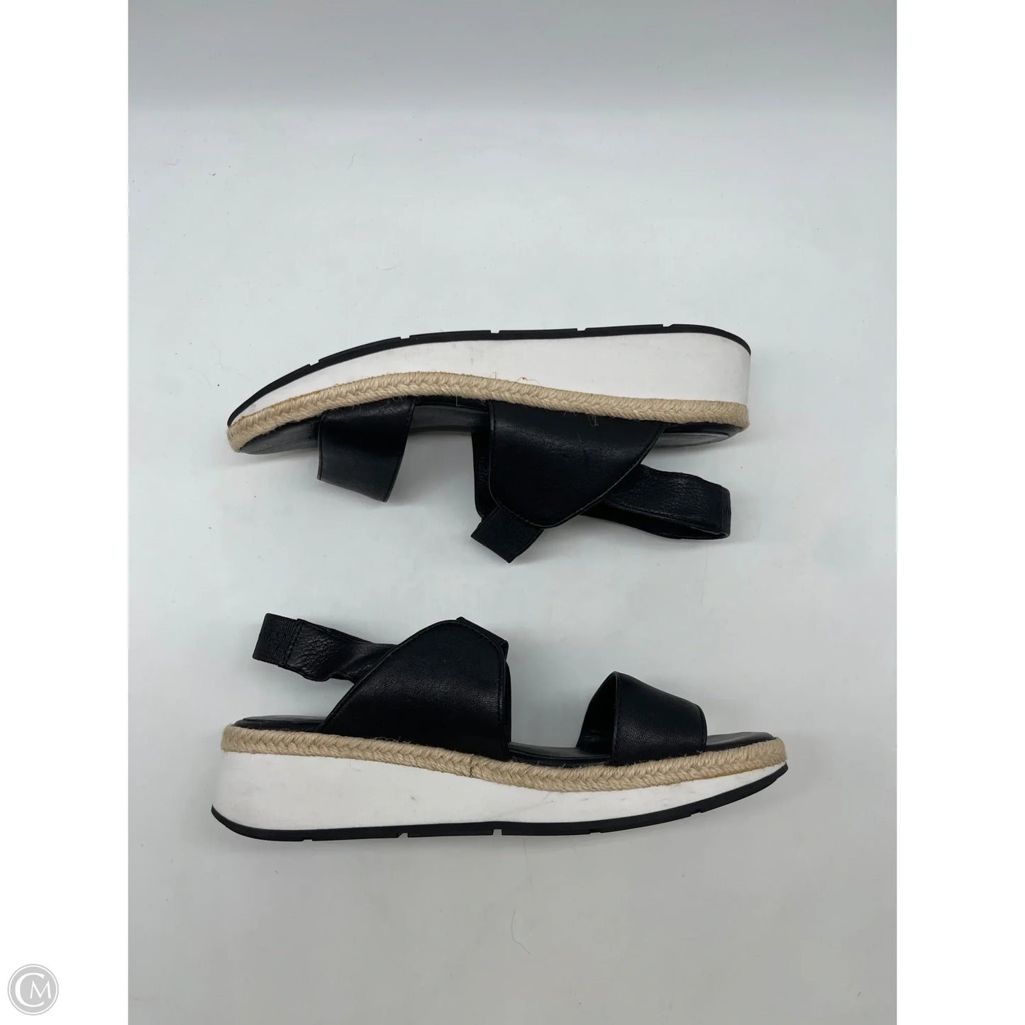 Sandals Heels Wedge By Eileen Fisher In Black, Size: 8.5