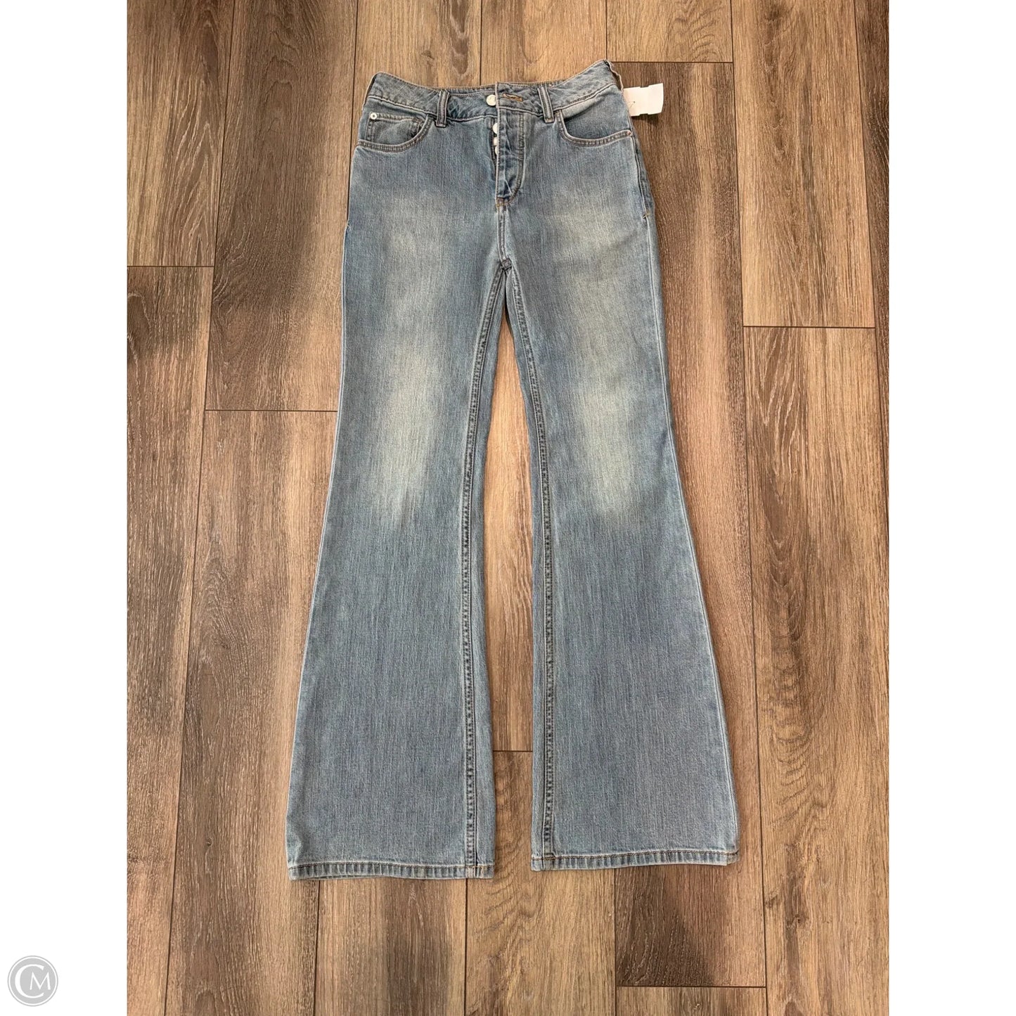 Jeans Flared By Pilcro In Blue Denim, Size: 2