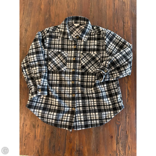 Jacket Shirt By Terra & Sky In Black, Size: 1x