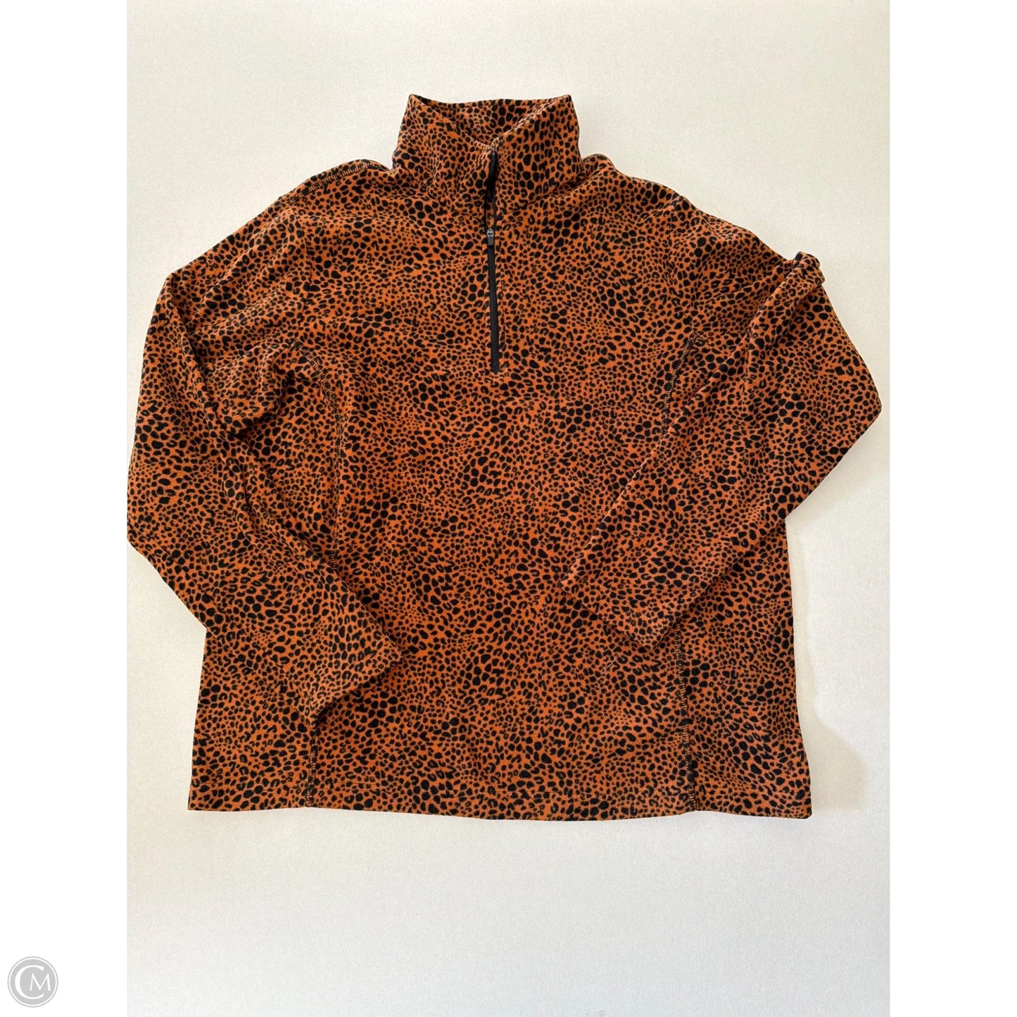 Sweatshirt Collar By Lands End In Orange, Size: L