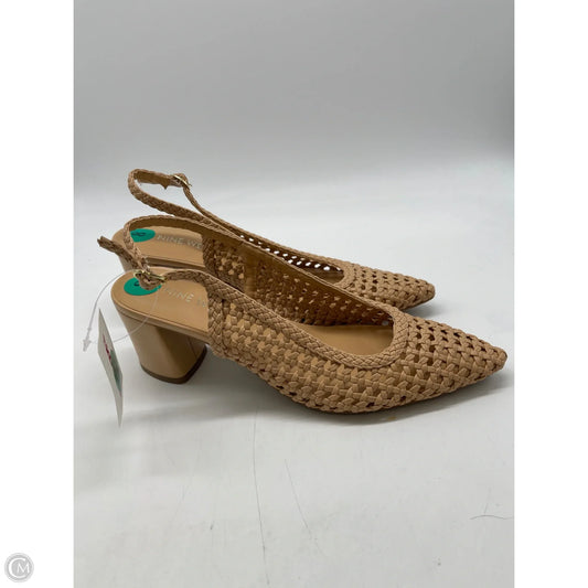 Shoes Heels Block By Nine West In Tan, Size: 8