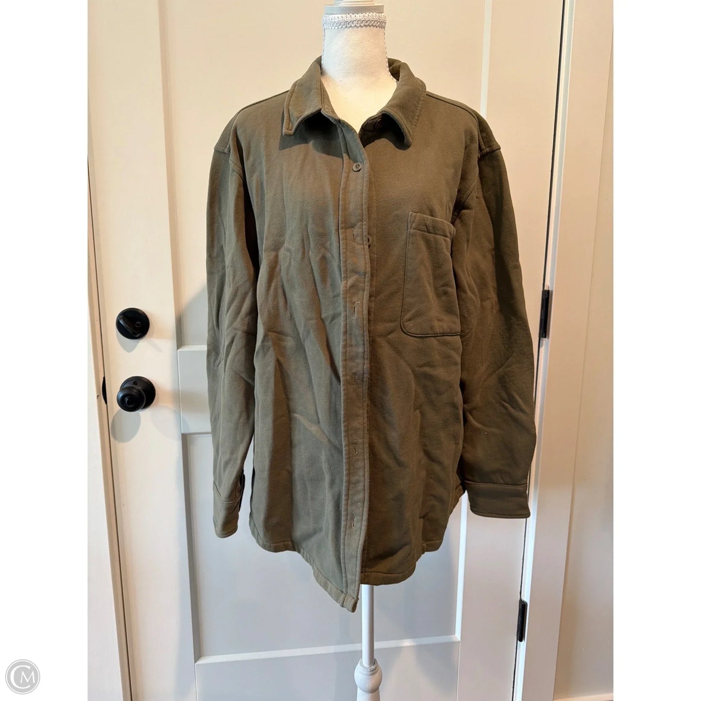 Jacket Shirt By So In Green, Size: 2x