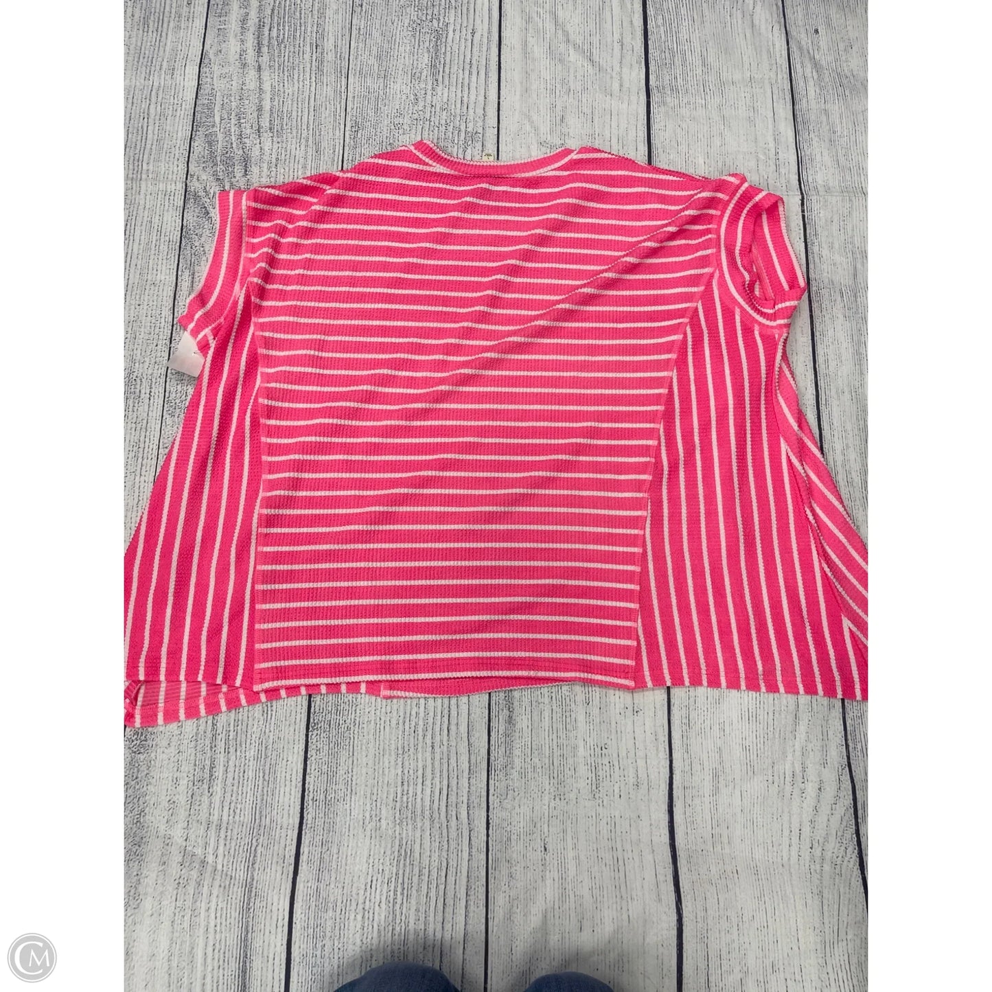 Top Short Sleeve By Bibi In Pink, Size: L