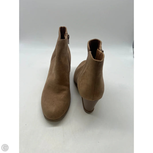Boots Ankle Heels By Style And Company In Tan, Size: 8