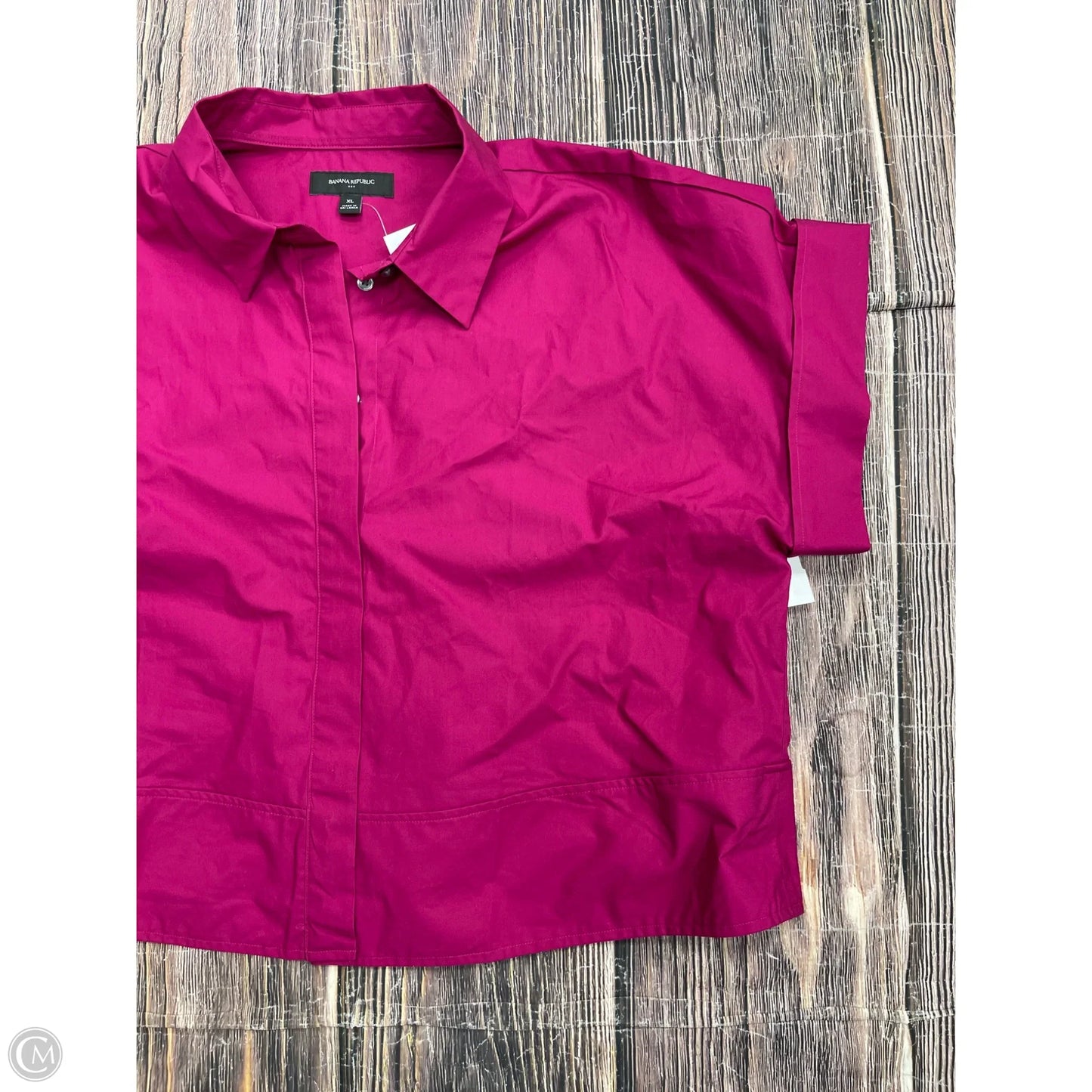 Top Short Sleeve By Banana Republic In Purple, Size: Xl